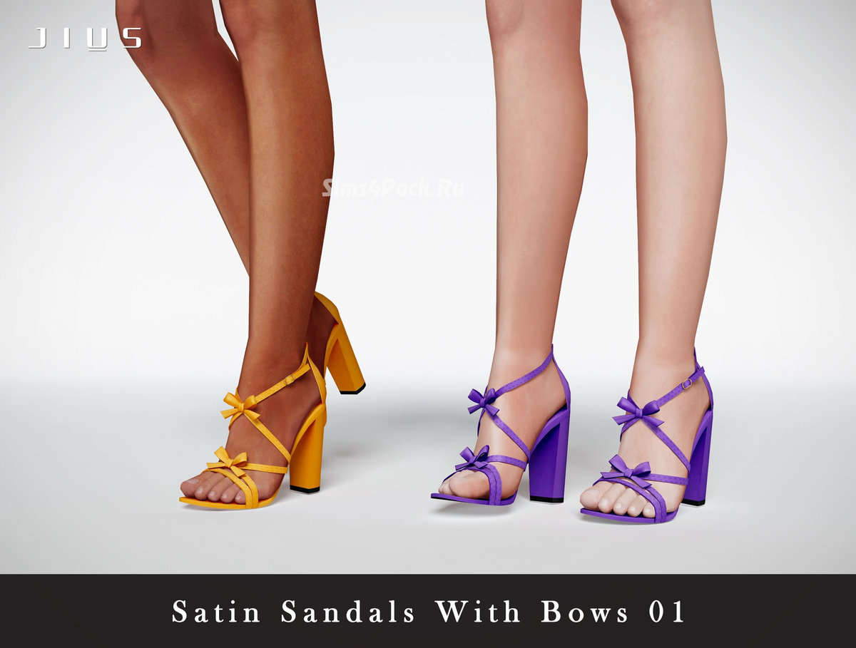 Босоножки "Satin Sandals With Bows 01"