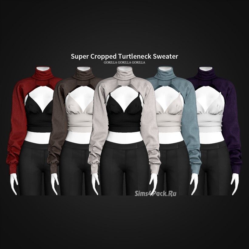 Свитер и топ "Super Cropped Turtleneck Sweater"