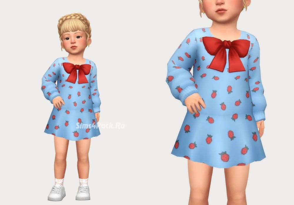 Платье для малышек "ribbon sweater dress"