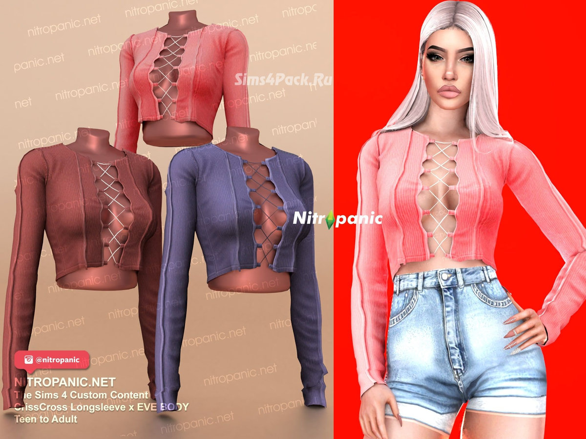 Топ "Crisscross Longsleeve"