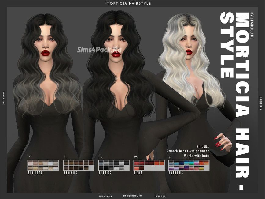 Женская прическа "Morticia Hairstyle"