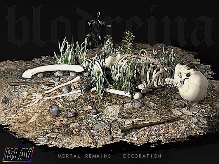 Скелет в траве "Mortal Remains Decoration"