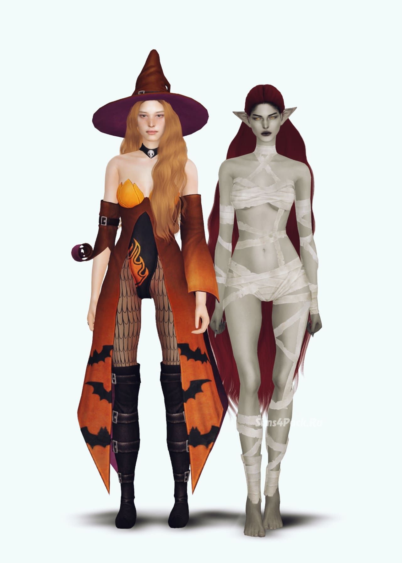 Костюмы для Хэллоуина "witch and mummy"