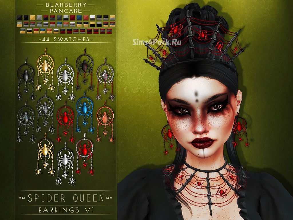 Серьги "spider queen earrings v1"