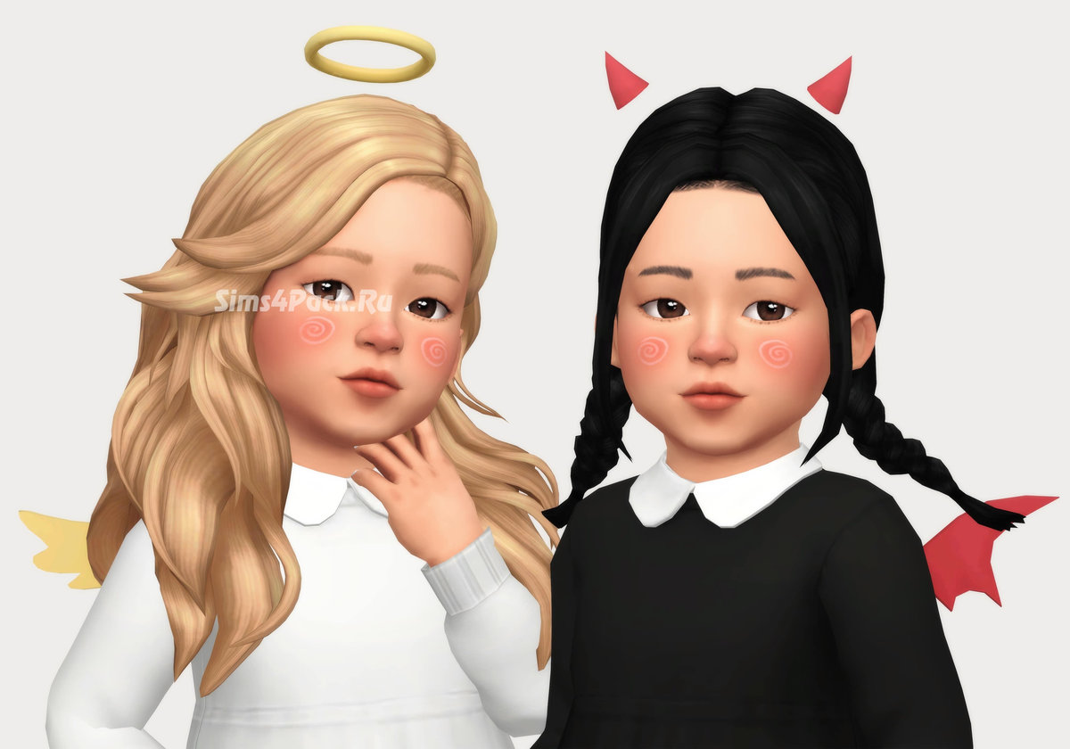 Аксессуары для ангела и демона "tiny angel and devil"