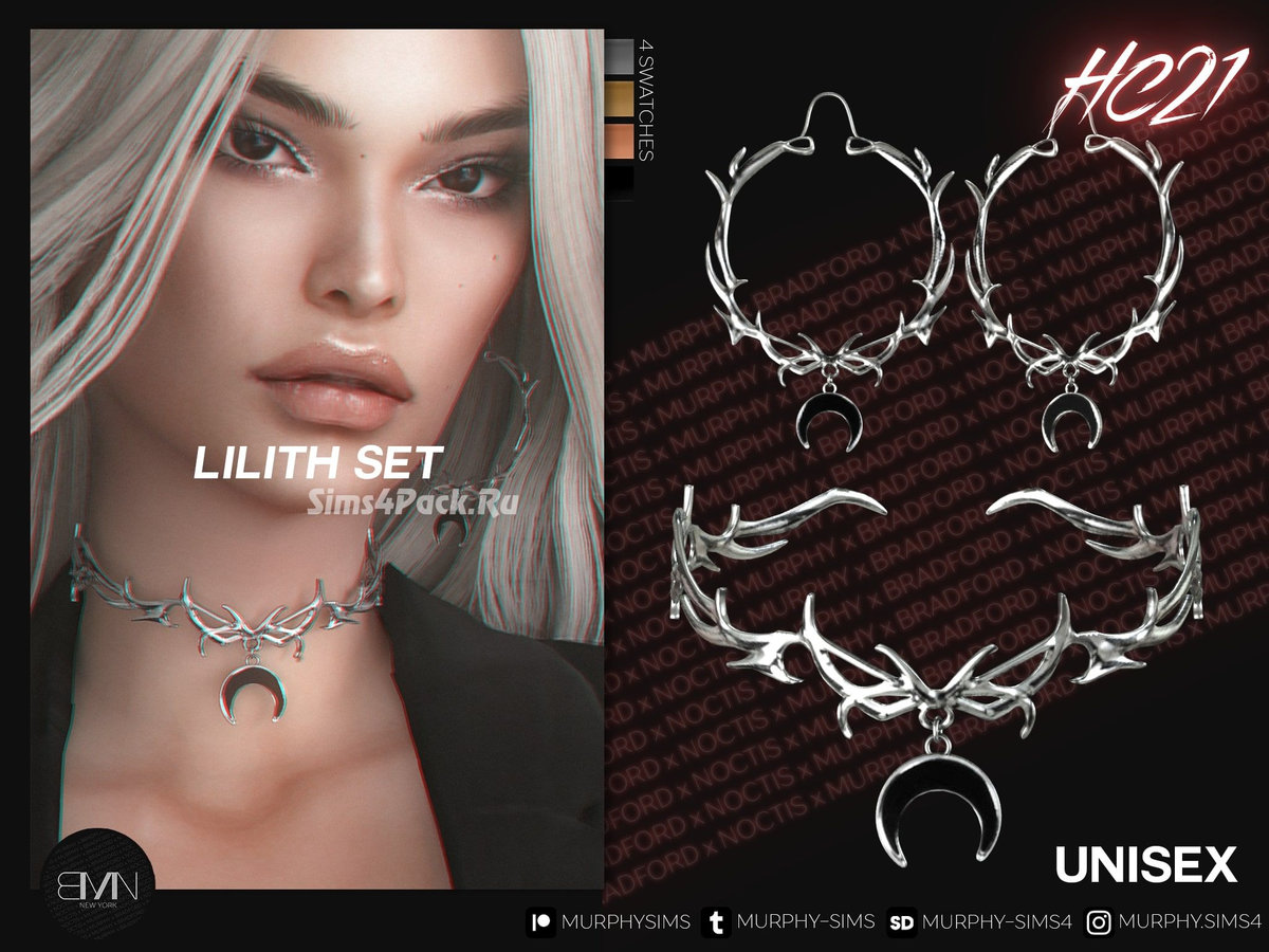 Серьги и чокер "lilith set"