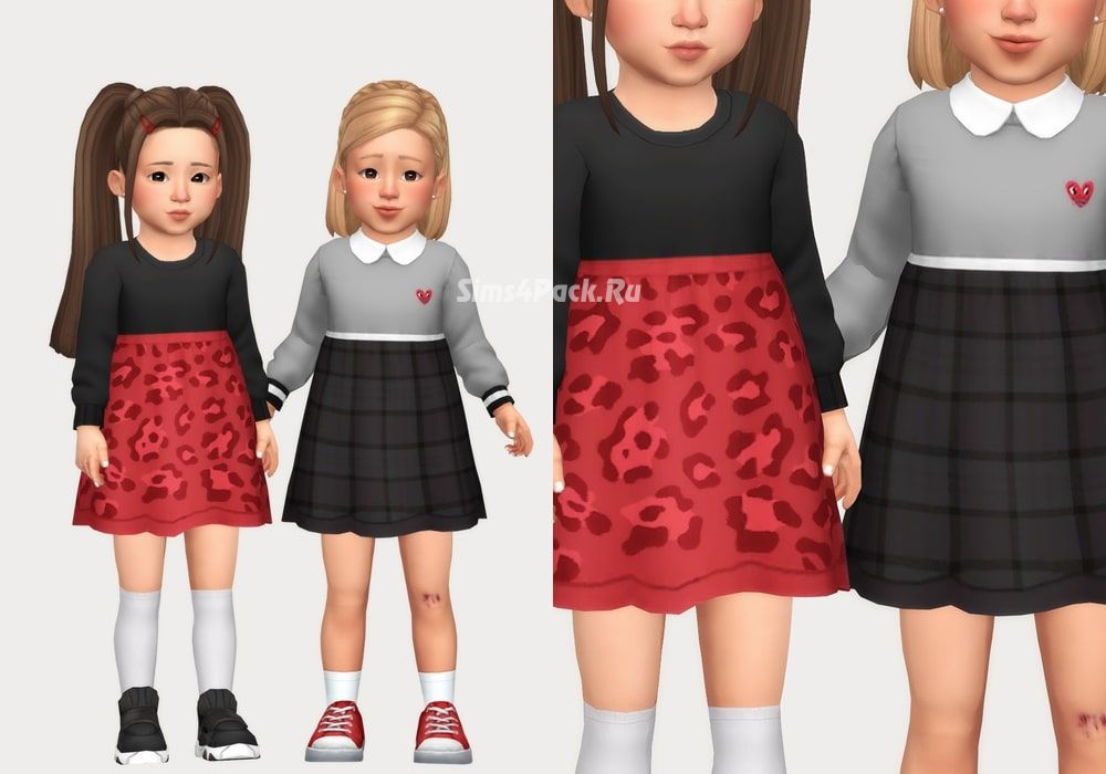 Наряды для малышек "collar dress and sweater dress"