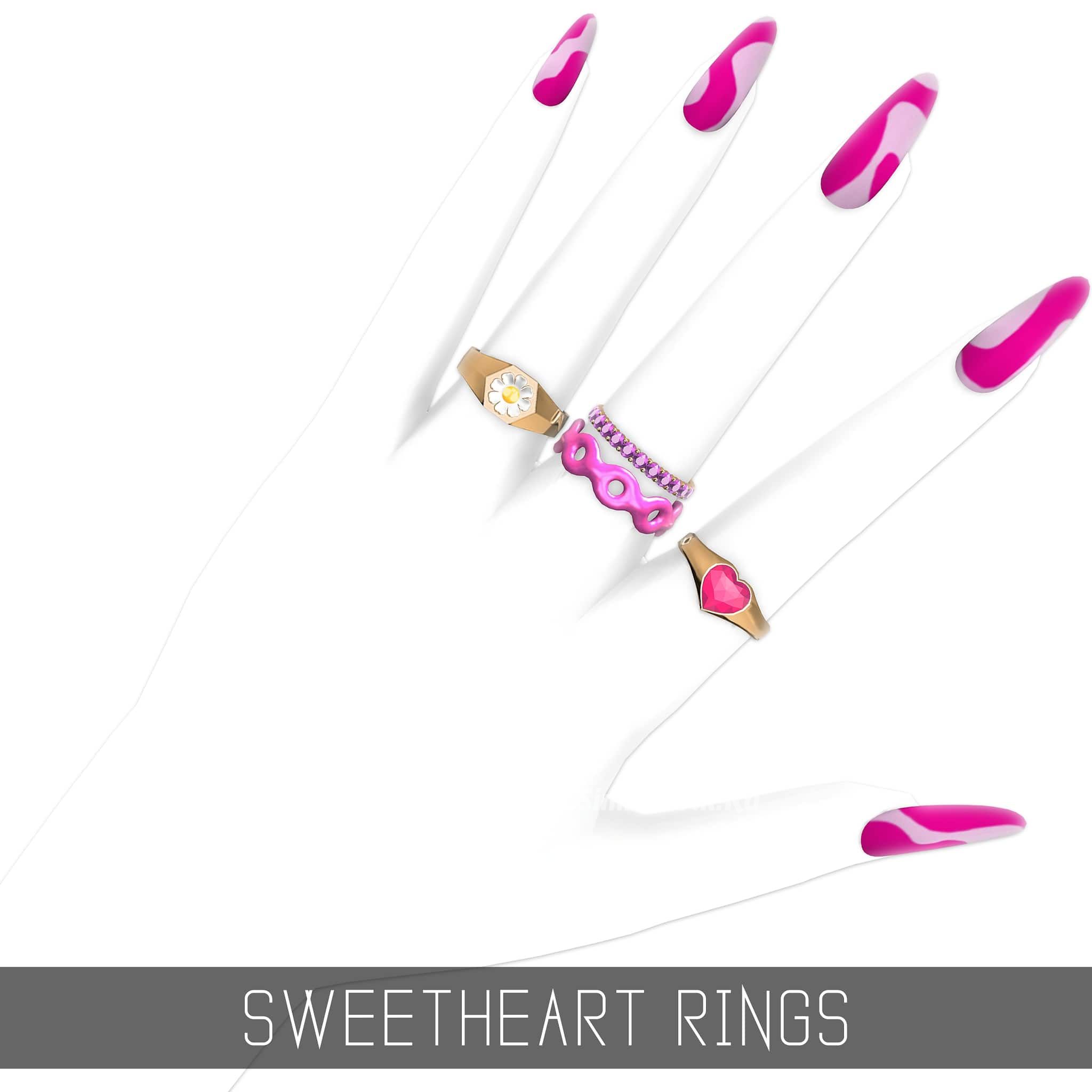 Комплект колец "SWEETHEART RINGS"