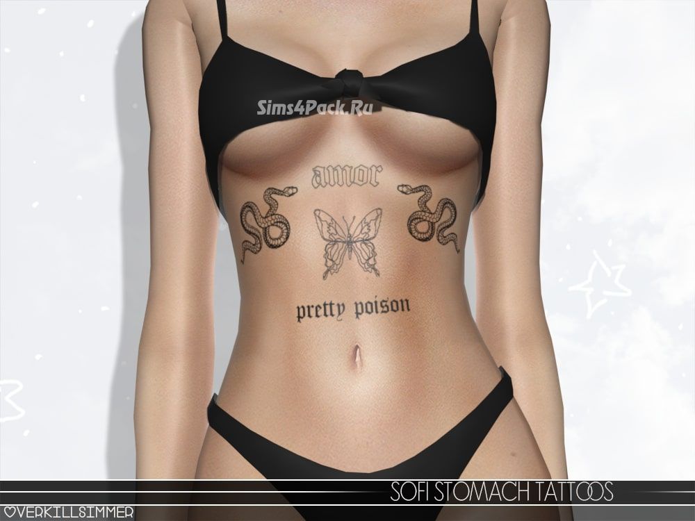 Тату сет "SOFI STOMACH TATTOOS"