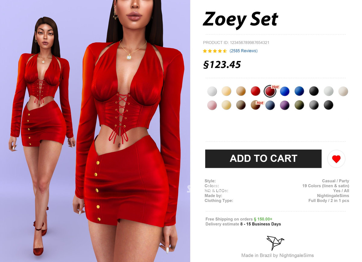 Блузка и юбка "Zoey Set"