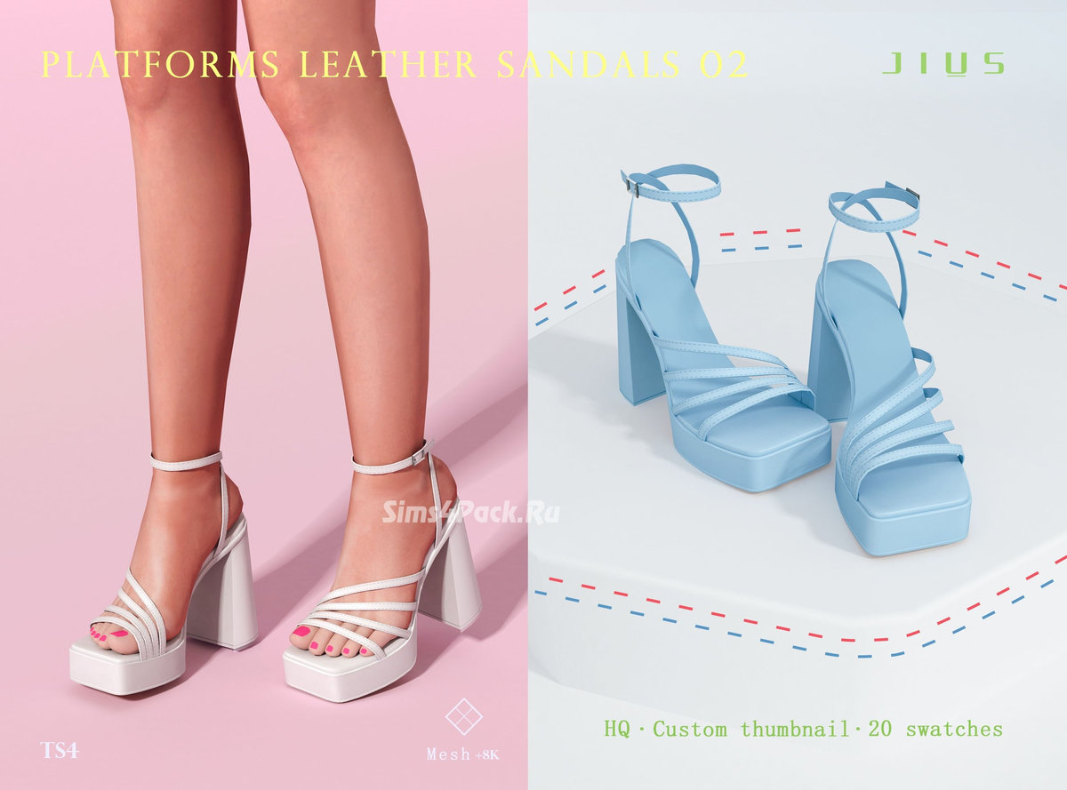 Босоножки "Platforms Leather Sandals 02"
