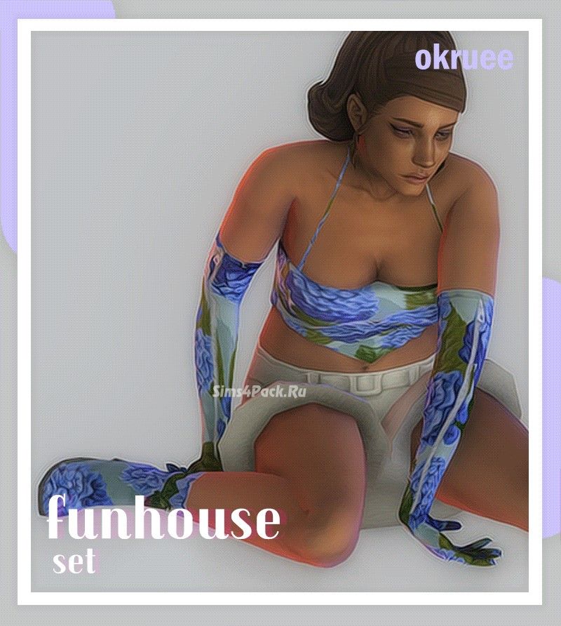 Топ, перчатки и носки "funhouse set"