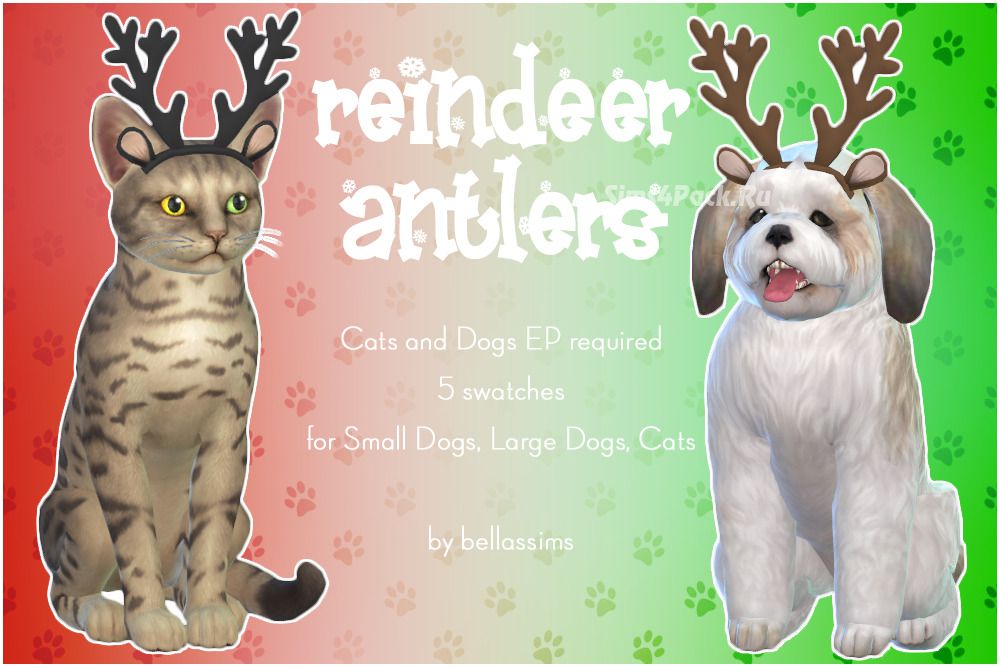 Рожки для питомцев "Reindeer Antlers"
