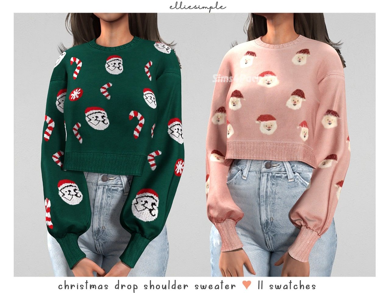 Женский свитер "christmas drop shoulder sweater"