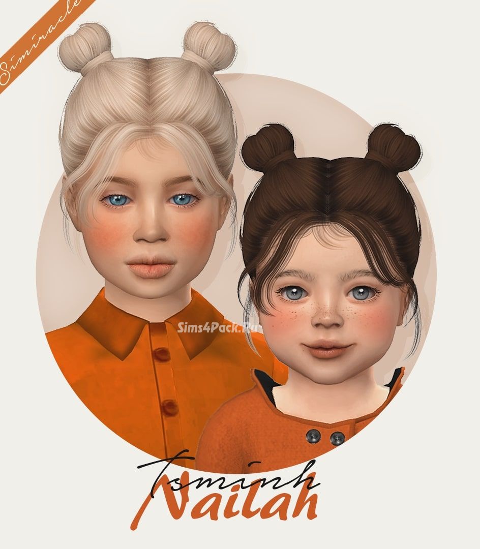 Прическа для девочек и малышек "TsminhSims Nailah"