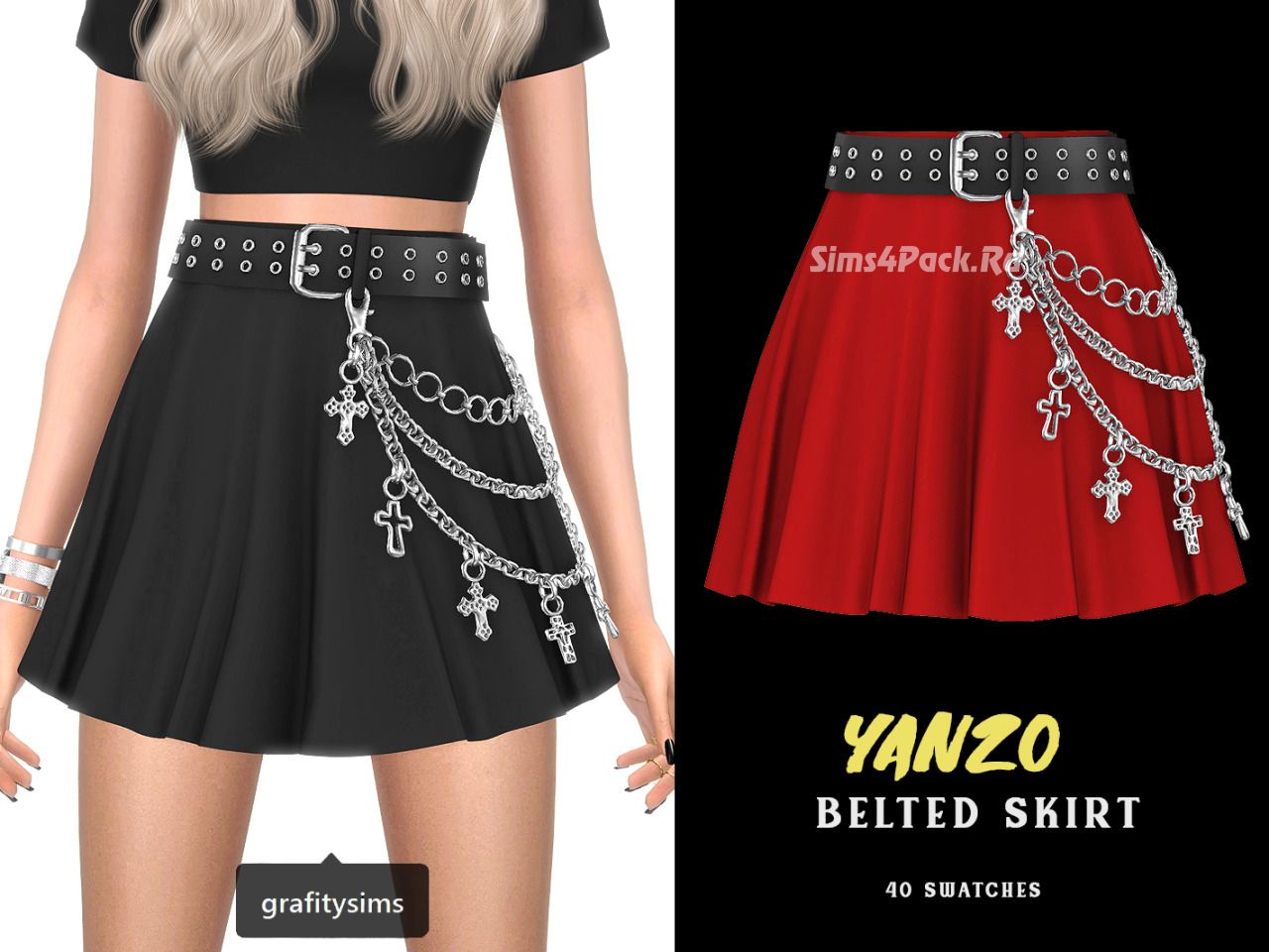 Юбка "yanzo belted skirt"