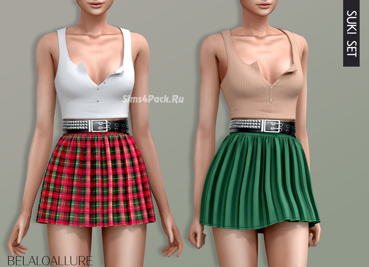 Топ и юбка "Suki top and belted skirt"