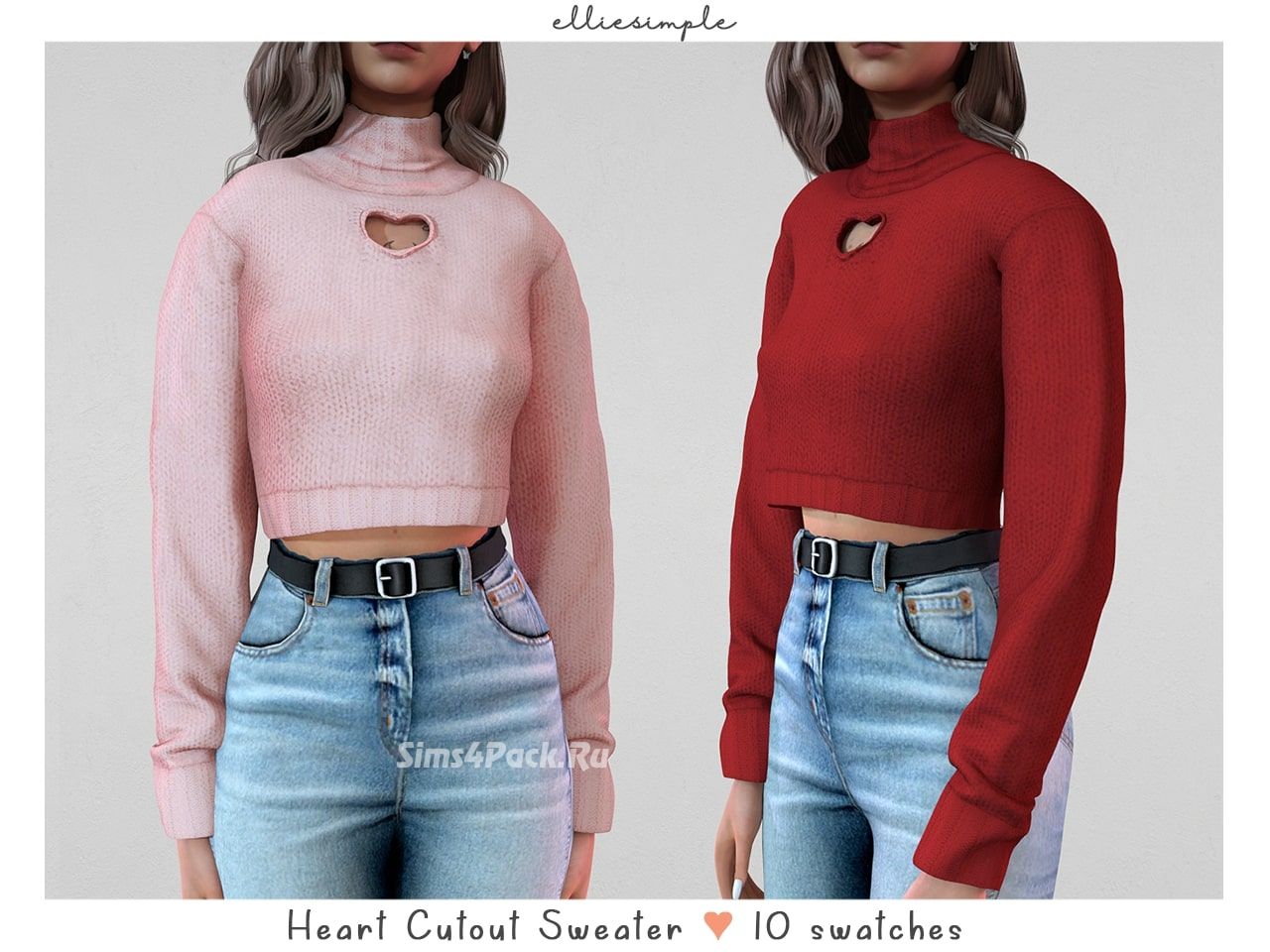 Женский свитер "heart cutout sweater"