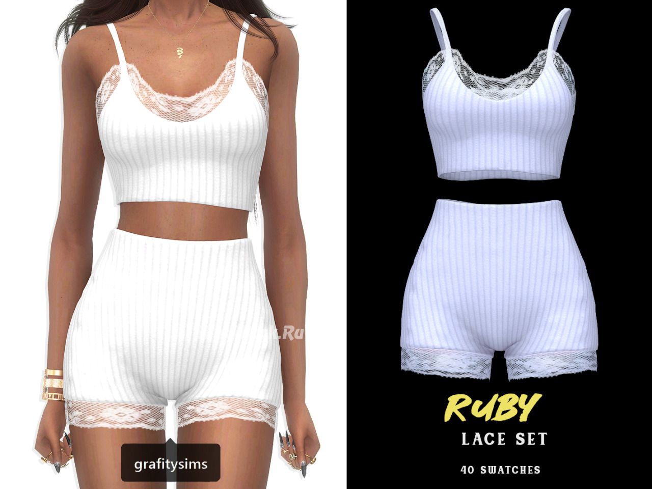 Комплект домашней одежды "ruby lace set"