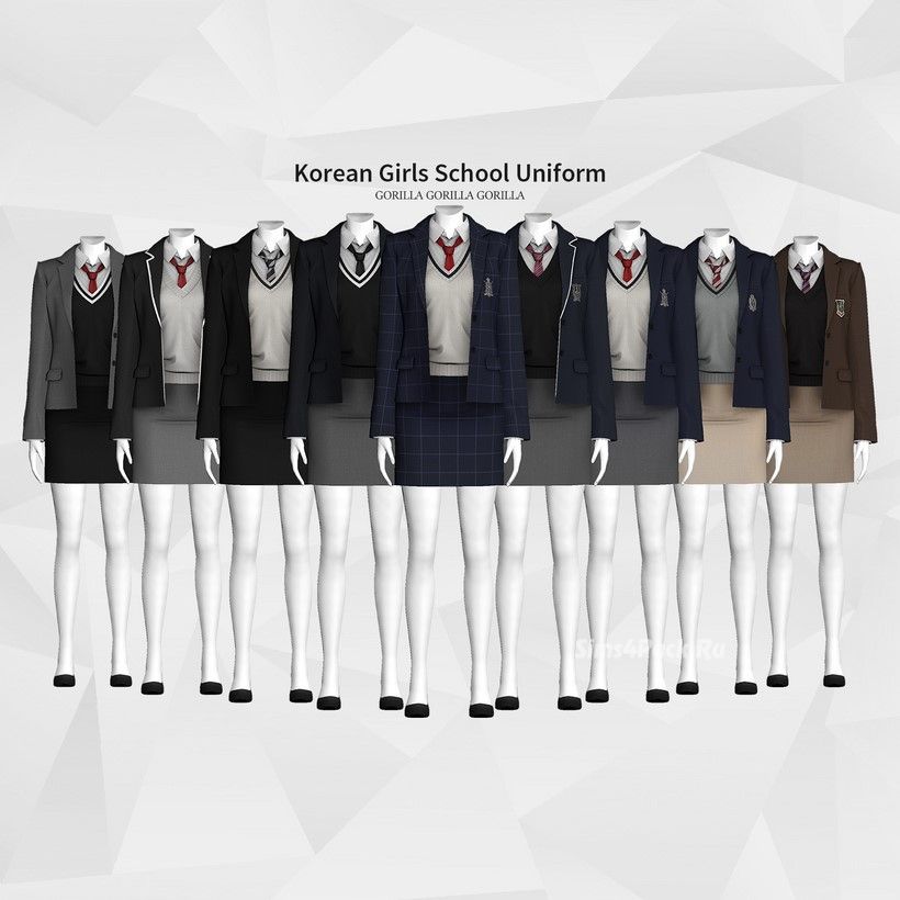 Корейская школьная форма "Korean Girls School Uniform"
