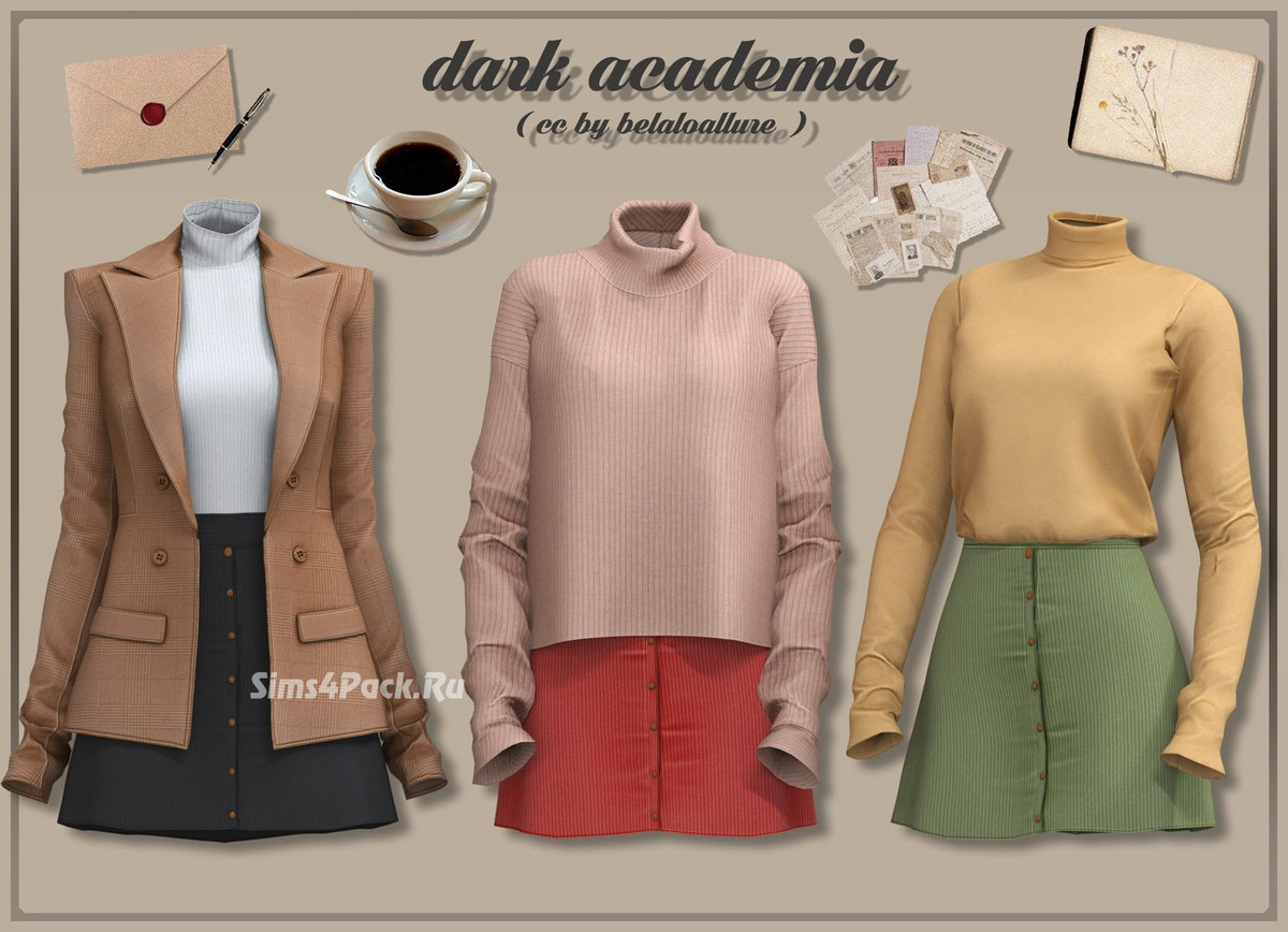 Коллекция женской одежды "Dark academia cc"