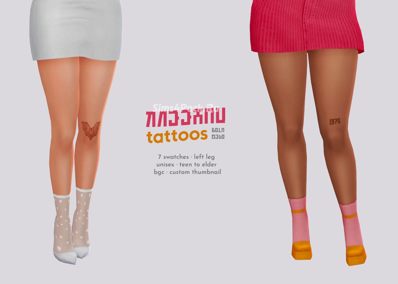 Набор тату "kneehaw tattoos"