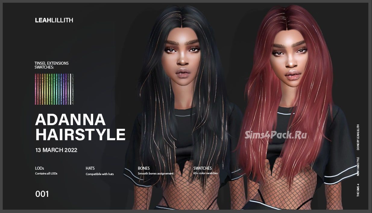 Женская прическа "Adanna Hairstyle and Tinsel Extensions"