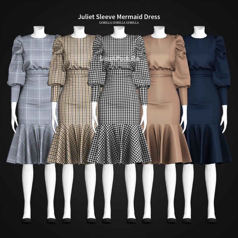 Платье "Juliet Sleeve Mermaid Dress"