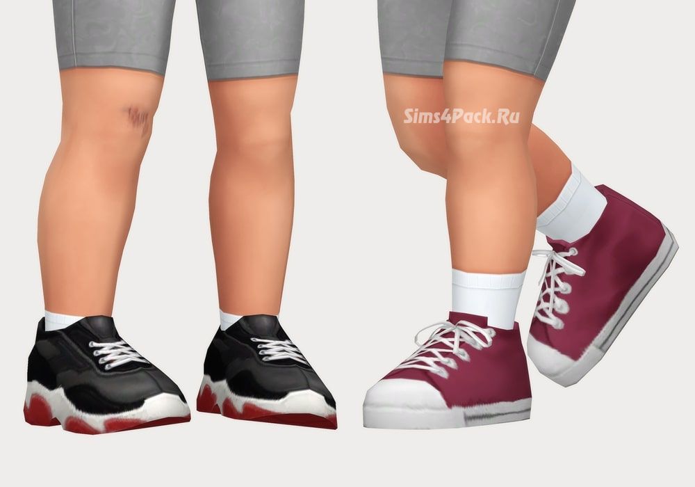 Кроссовки и кеды для тоддлеров "triple platform sneakers & canvas hi-tops"