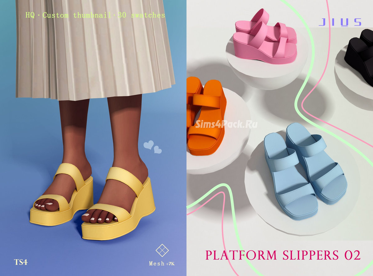 Женские шлепки "Platform Slippers 02"