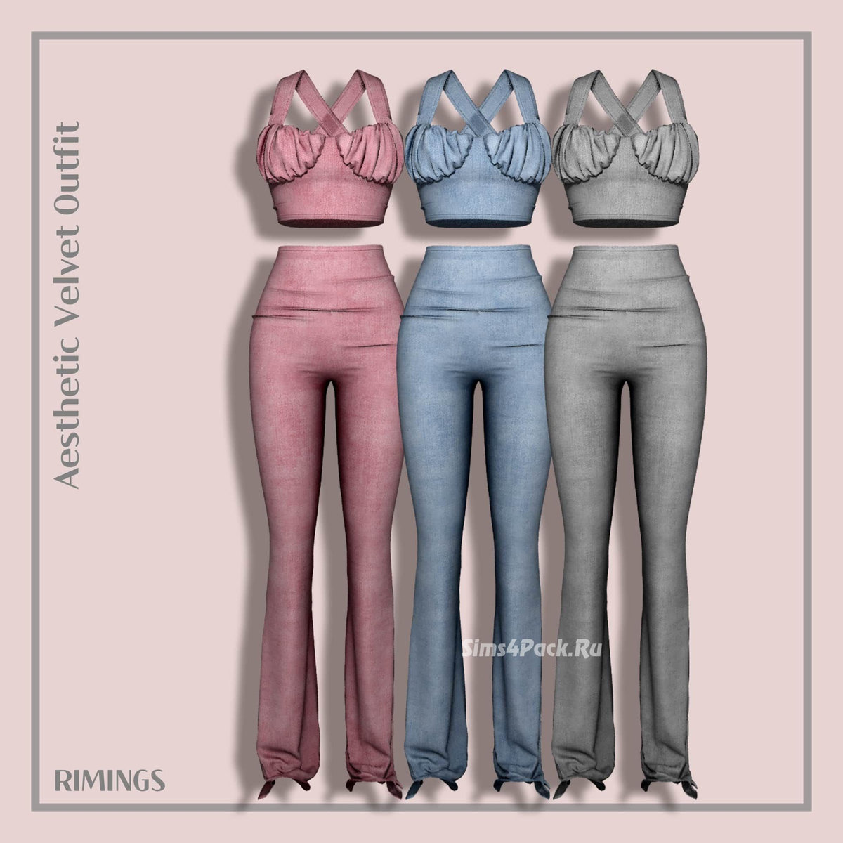 Топ и брюки "Aesthetic Velvet Outfit"