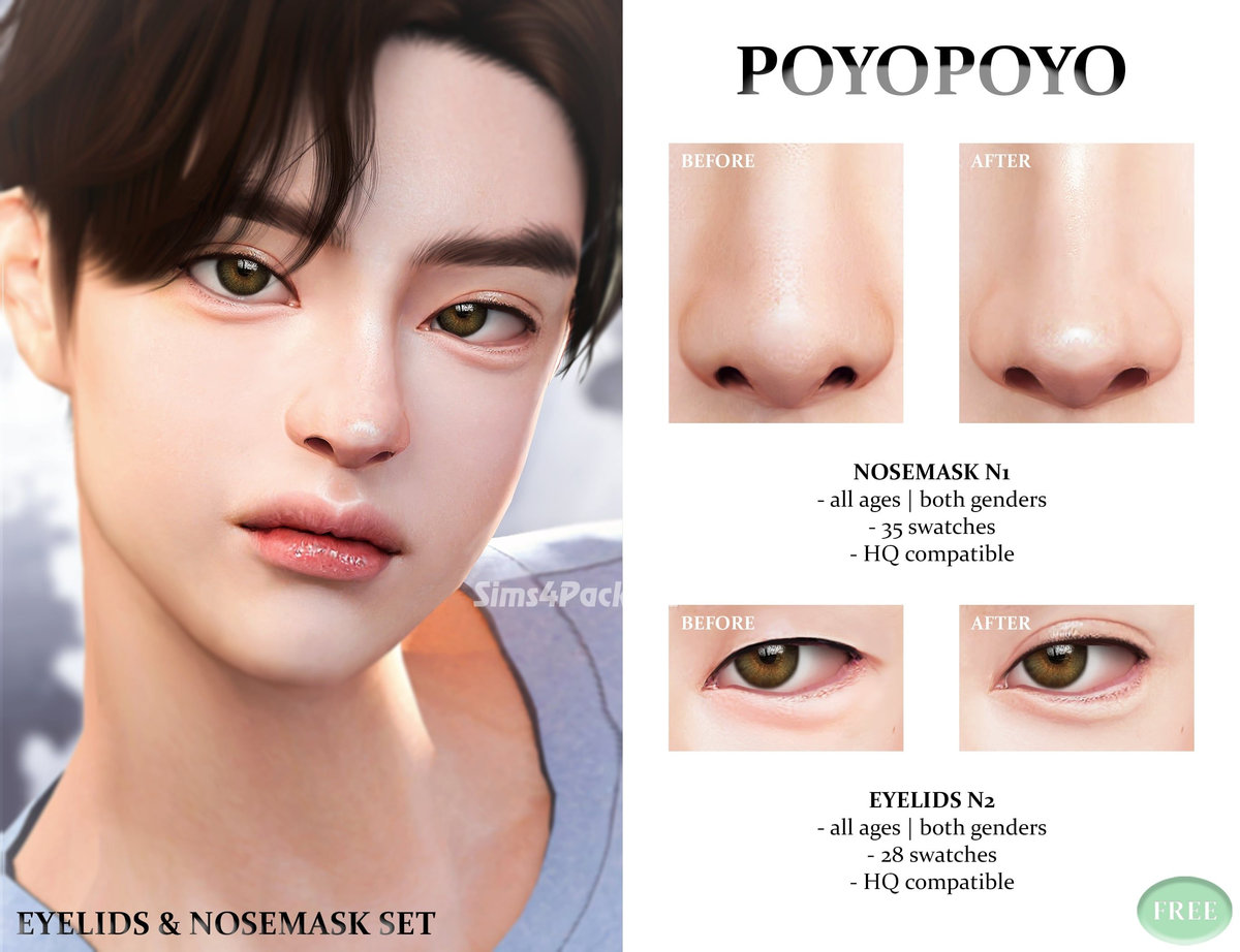 Маска для носа и накладные веки "Nosemask & Eyelids Set"