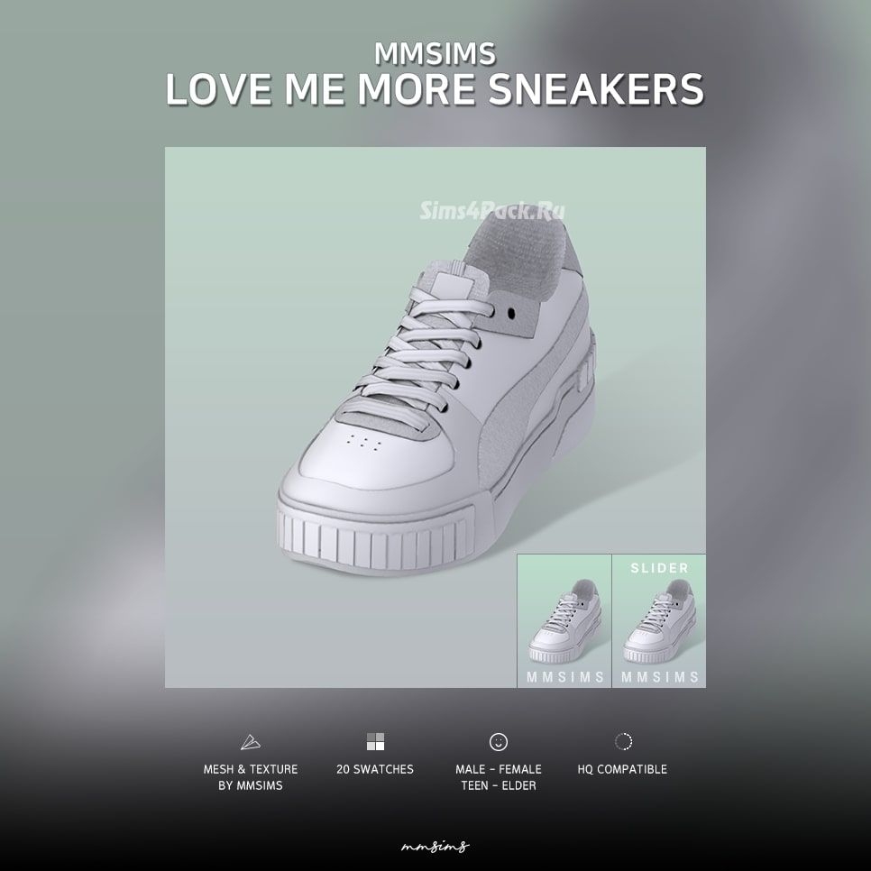 Кроссовки "Love me more Sneakers Slider"