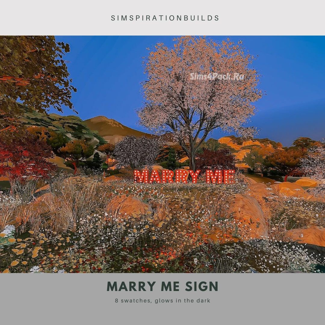 Декоративные буквы "Marry Me Sign"