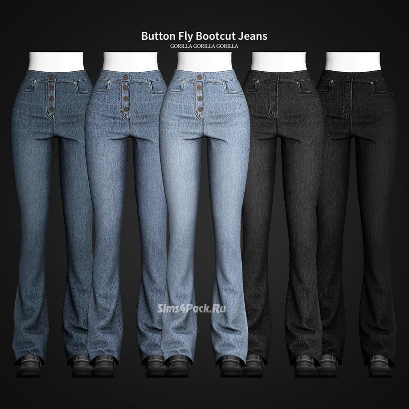 Женские джинсы "Button Fly Bootcut Jeans"