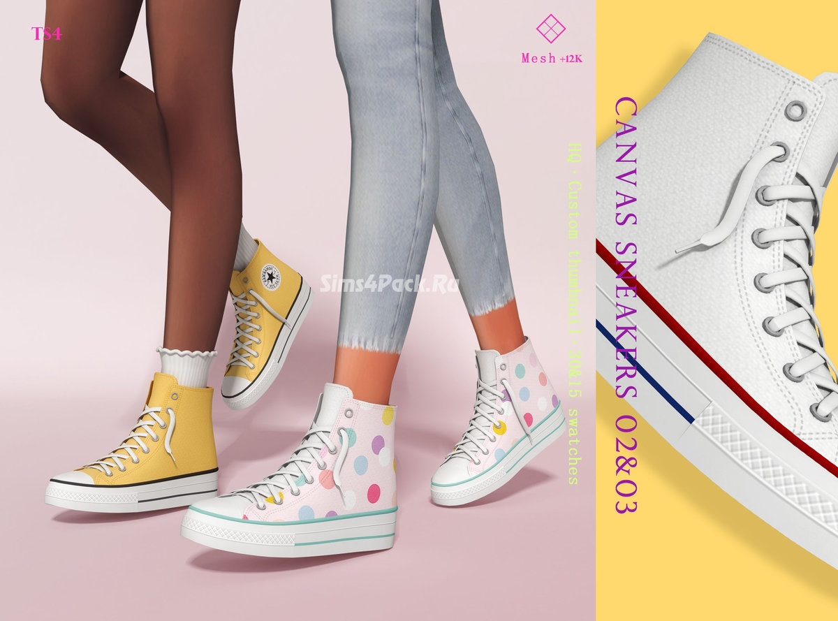 Женские кеды "Canvas Sneakers 02 & 03"
