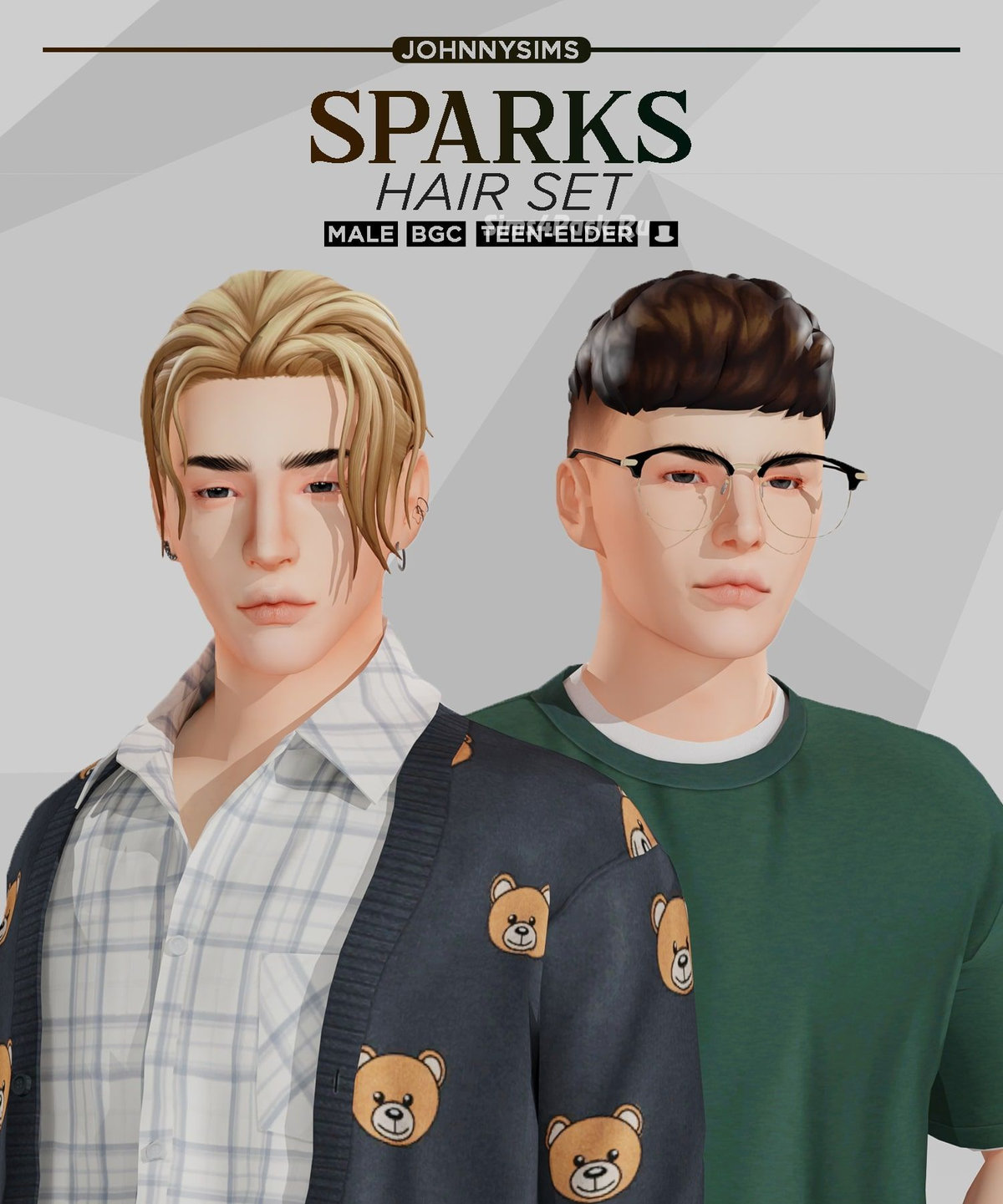 Набор мужских причесок "Sparks Hair Set"