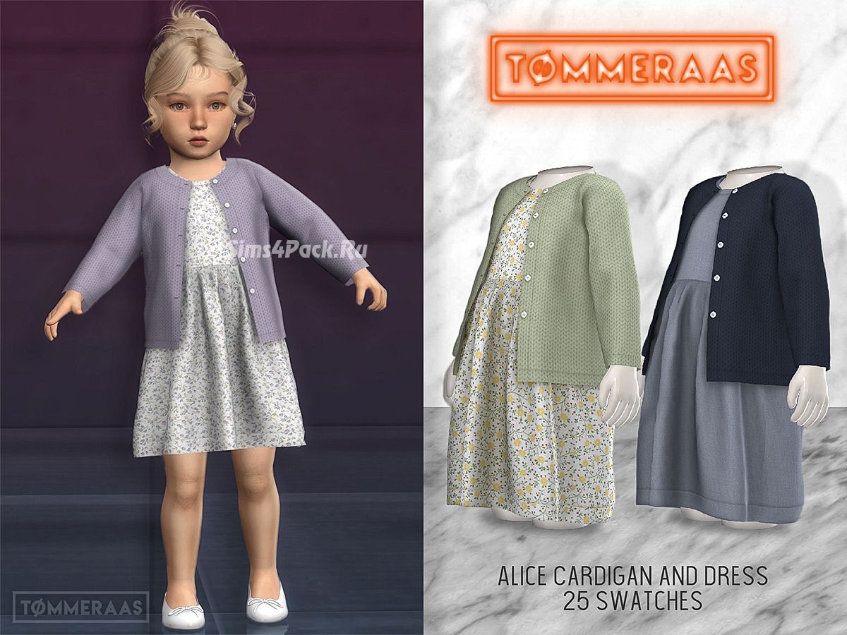 Платье и кардиган для малышек "Alice Cardigan and Dress"