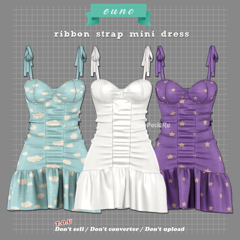 Платье "ribbon strap mini dress"