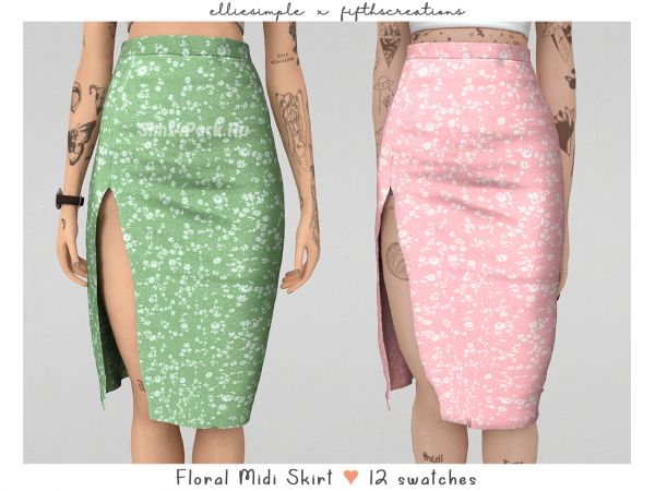 Юбка "floral midi skirt"