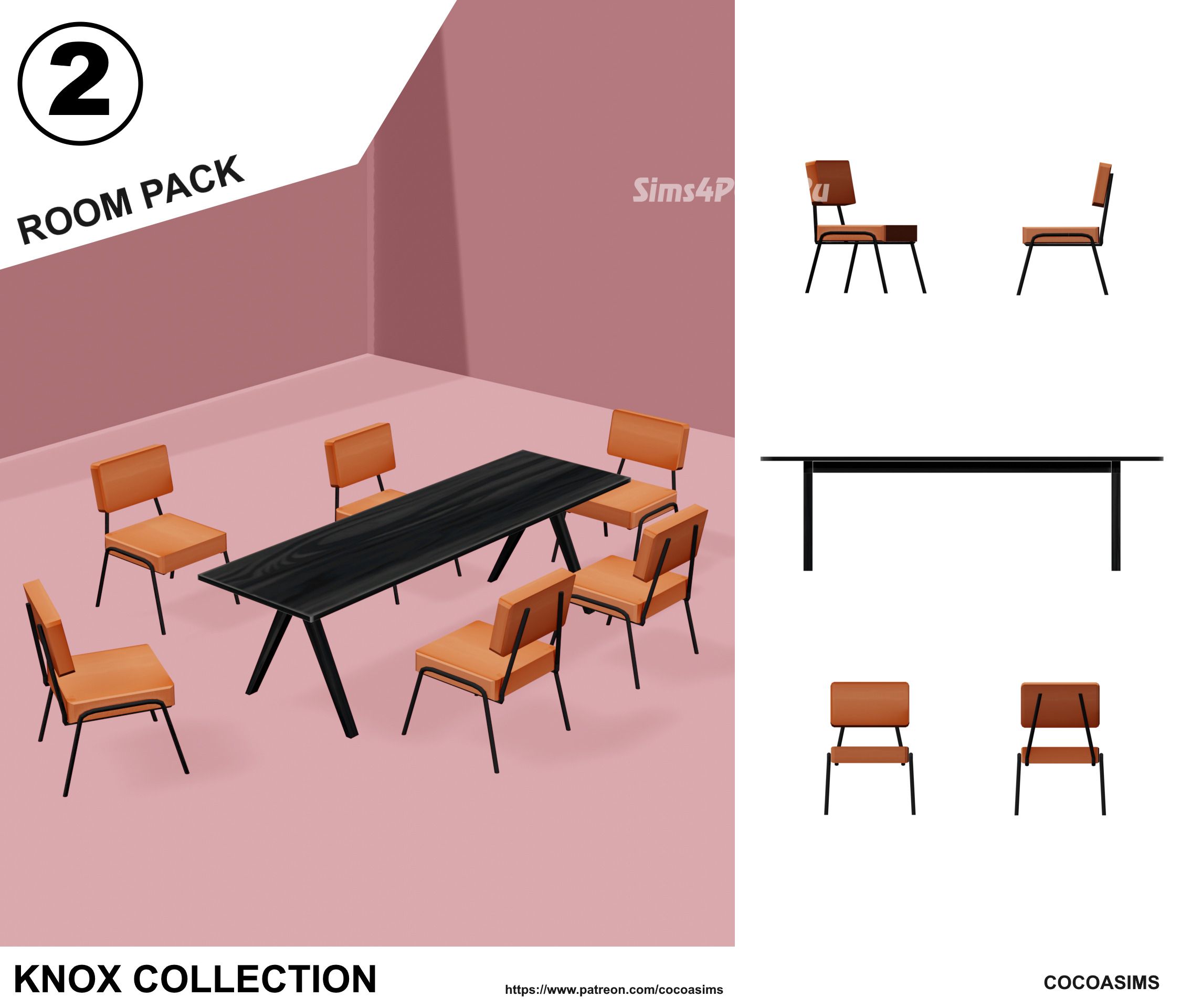 Набор мебели для столовой "KNOX COLLECTION DINING SET"