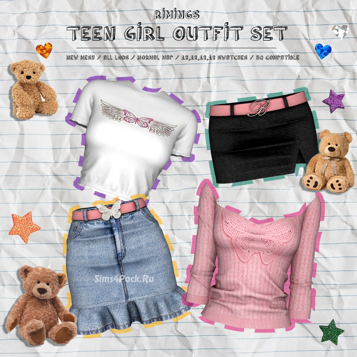 Набор одежды "Teen Girl Outfit Set"