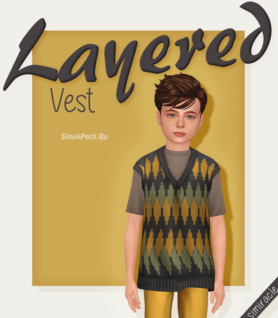 Футболка и жилетка для мальчиков "Layered Vest"