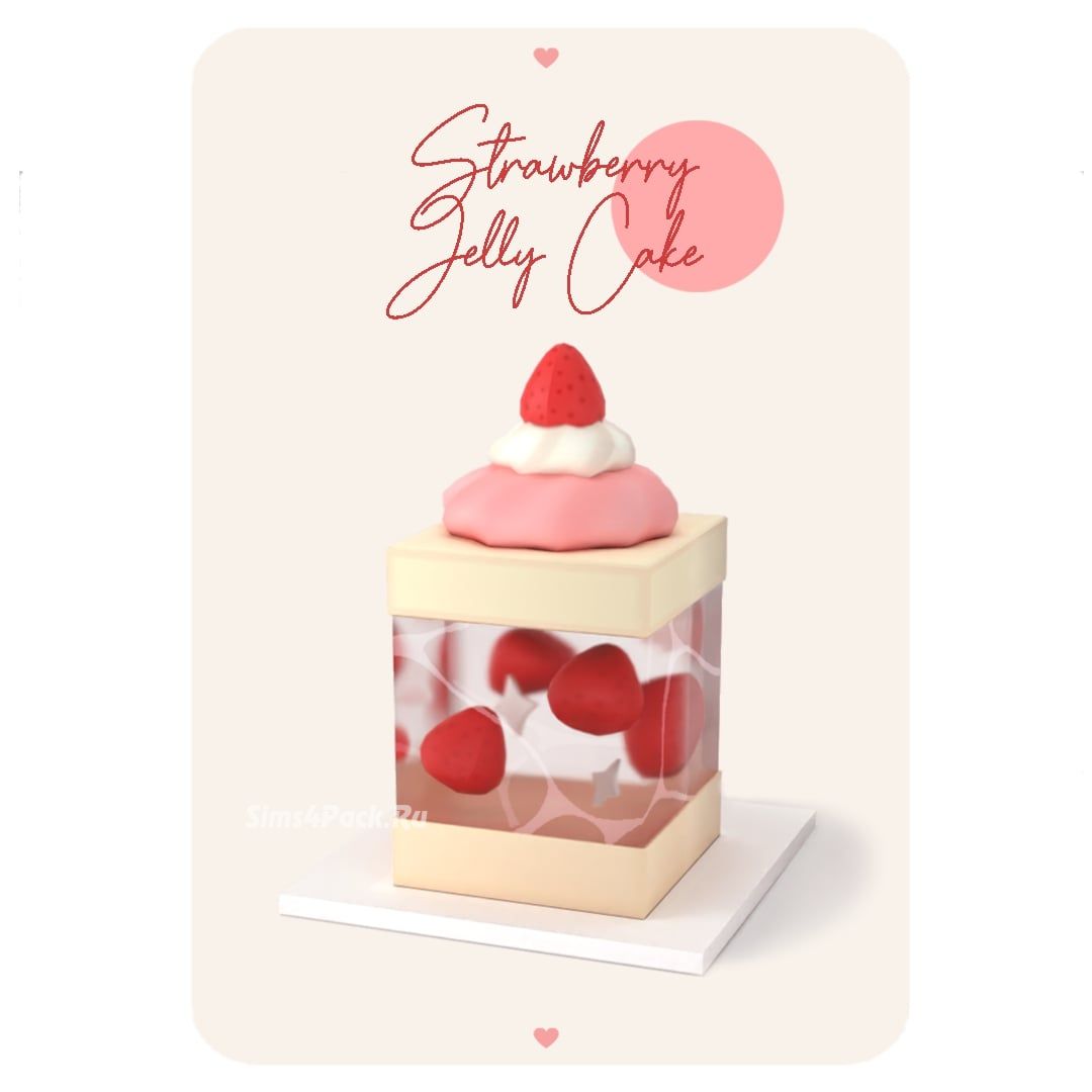Декоративный десерт "Strawberry Jelly Cake"