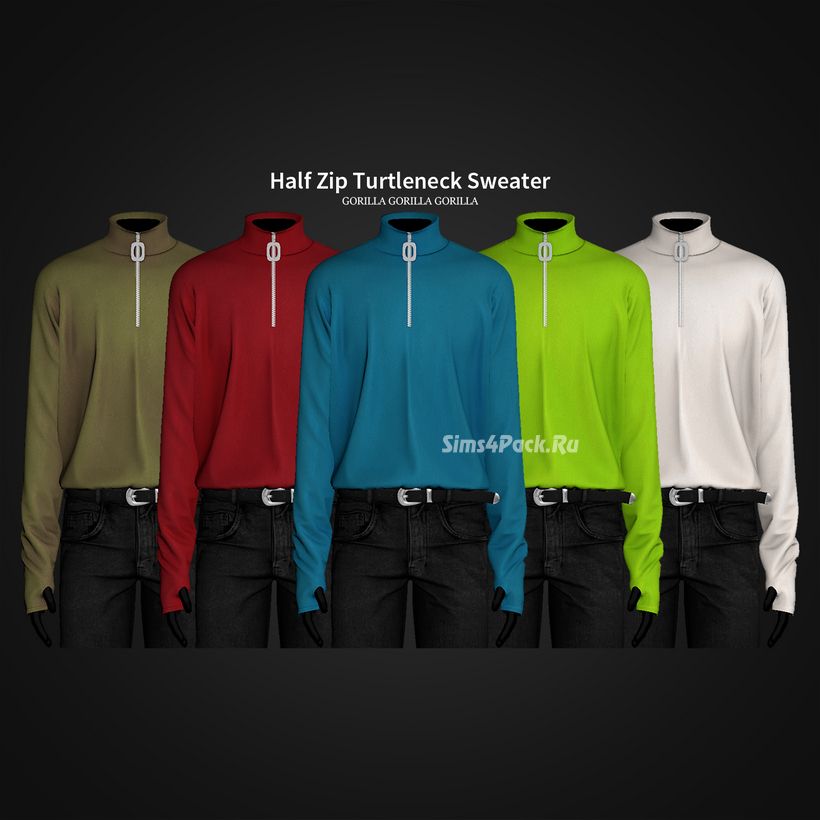 Мужской свитер "Half Zip Turtleneck Sweater"