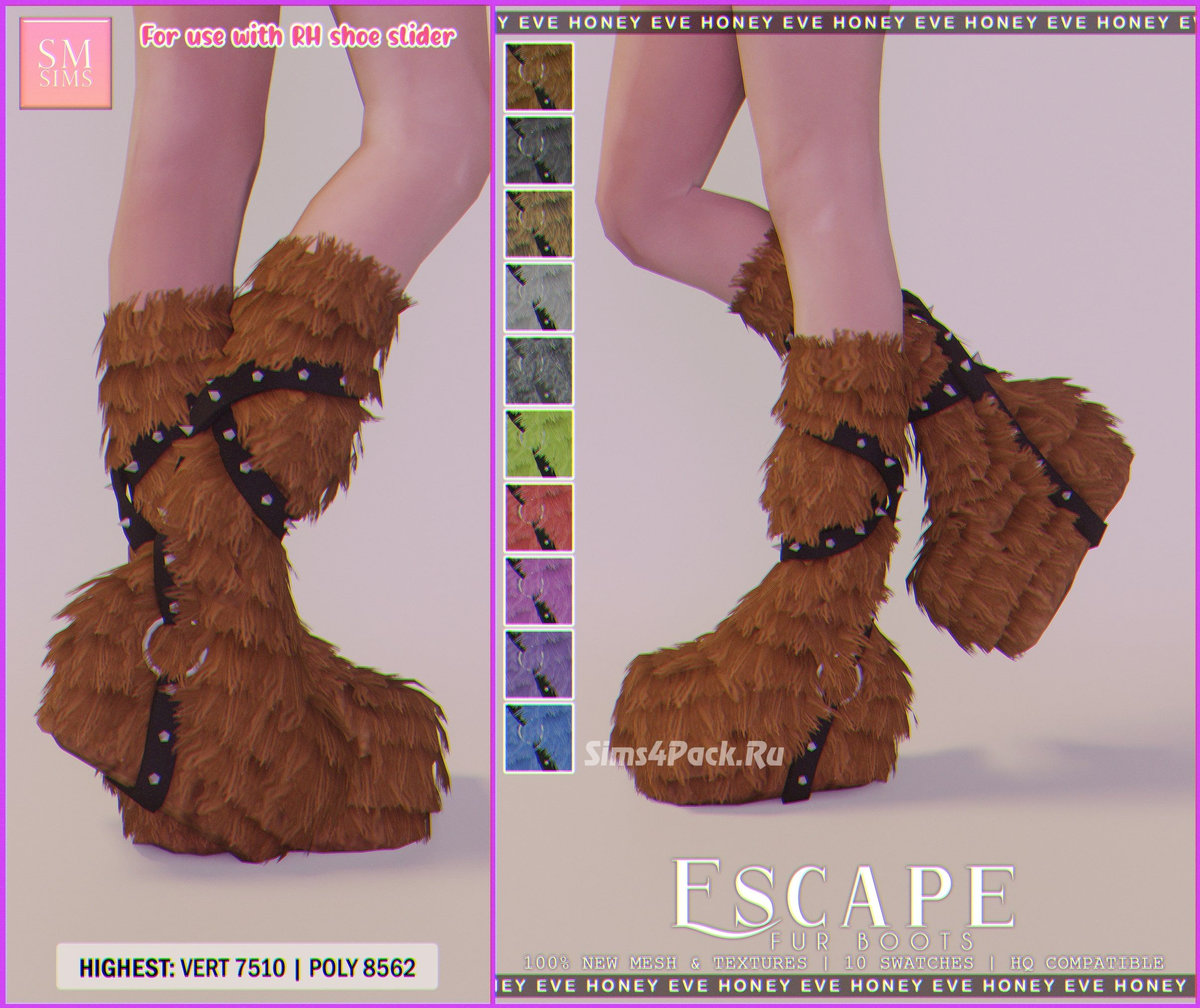Женские сапоги "Escape Fur Boots"