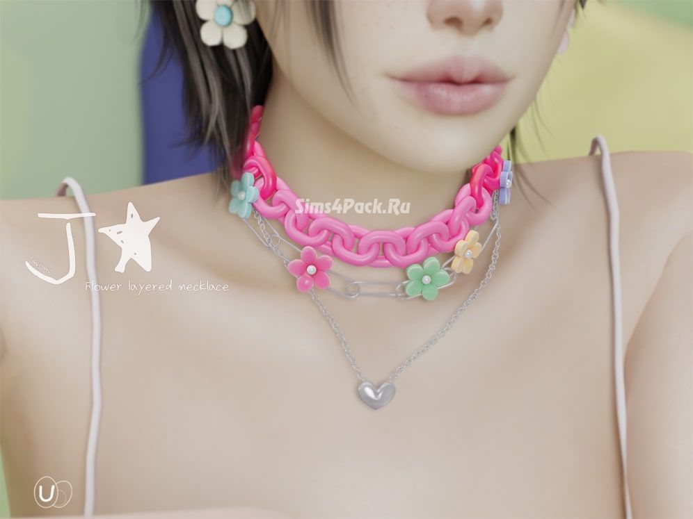 Комплект аксессуаров "Jstar flower layered necklace"