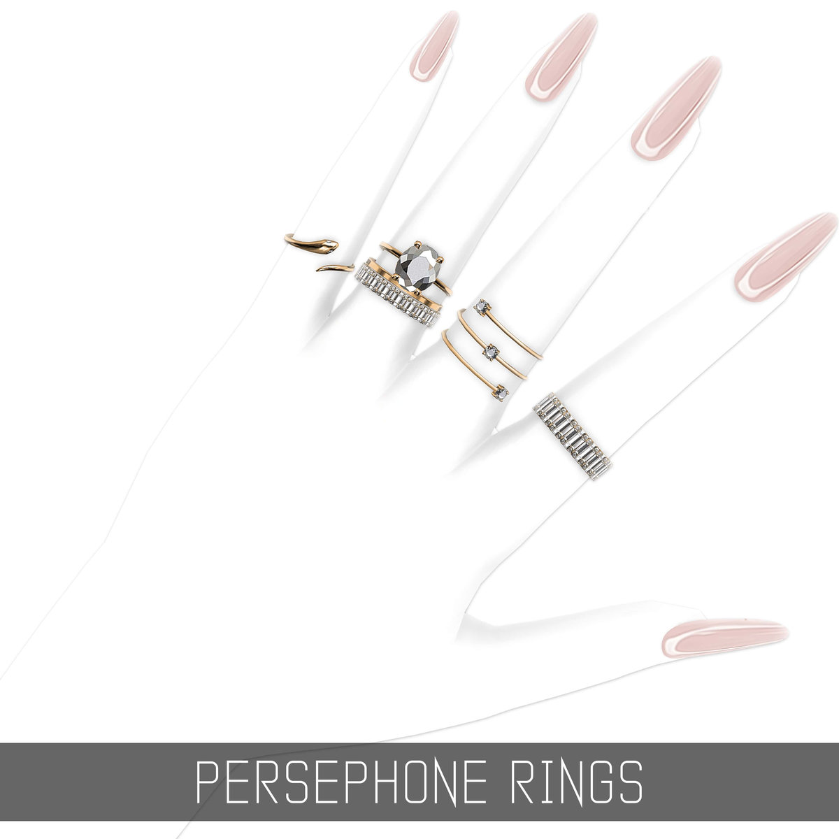 Комплект колец "PERSEPHONE RINGS"