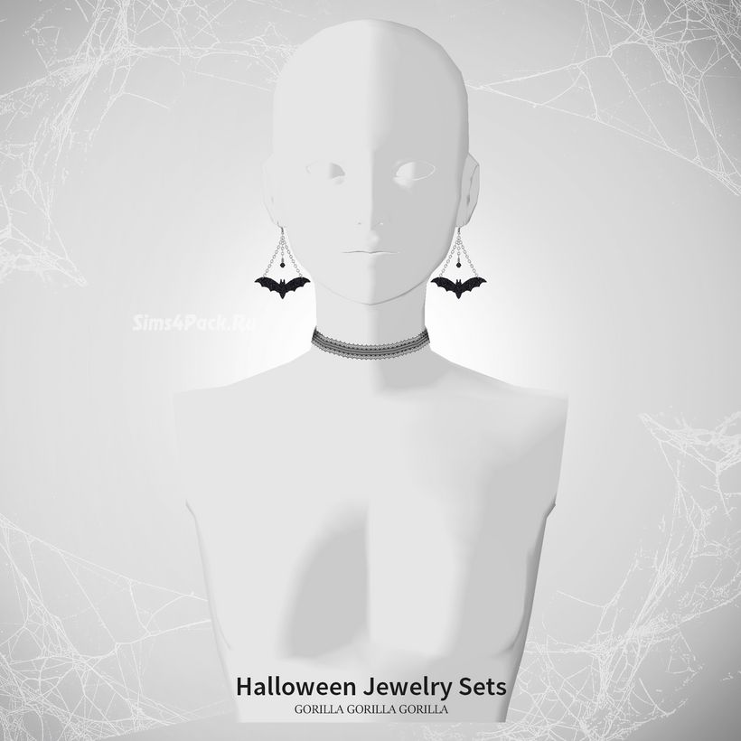 Серьги и чокер "Halloween Jewelry Sets"