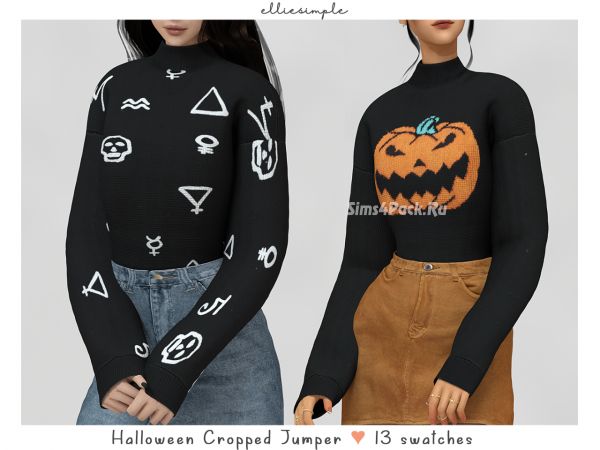 Женский свитер "halloween cropped jumper"